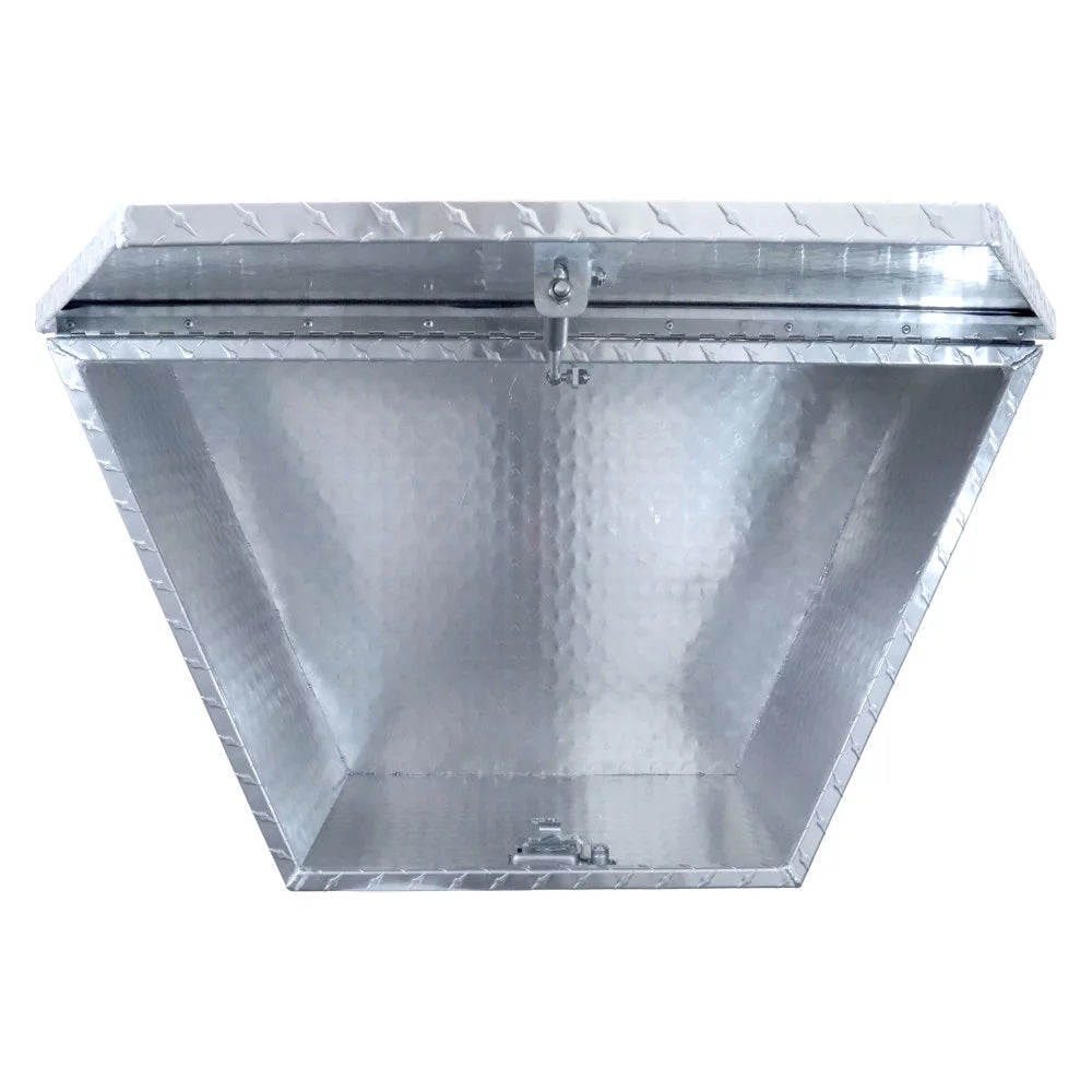 Extreme Max 5001.6097 Aluminum Diamond-Plate Trailer Tongue Locking Storage Box for Utility and Sport Trailers