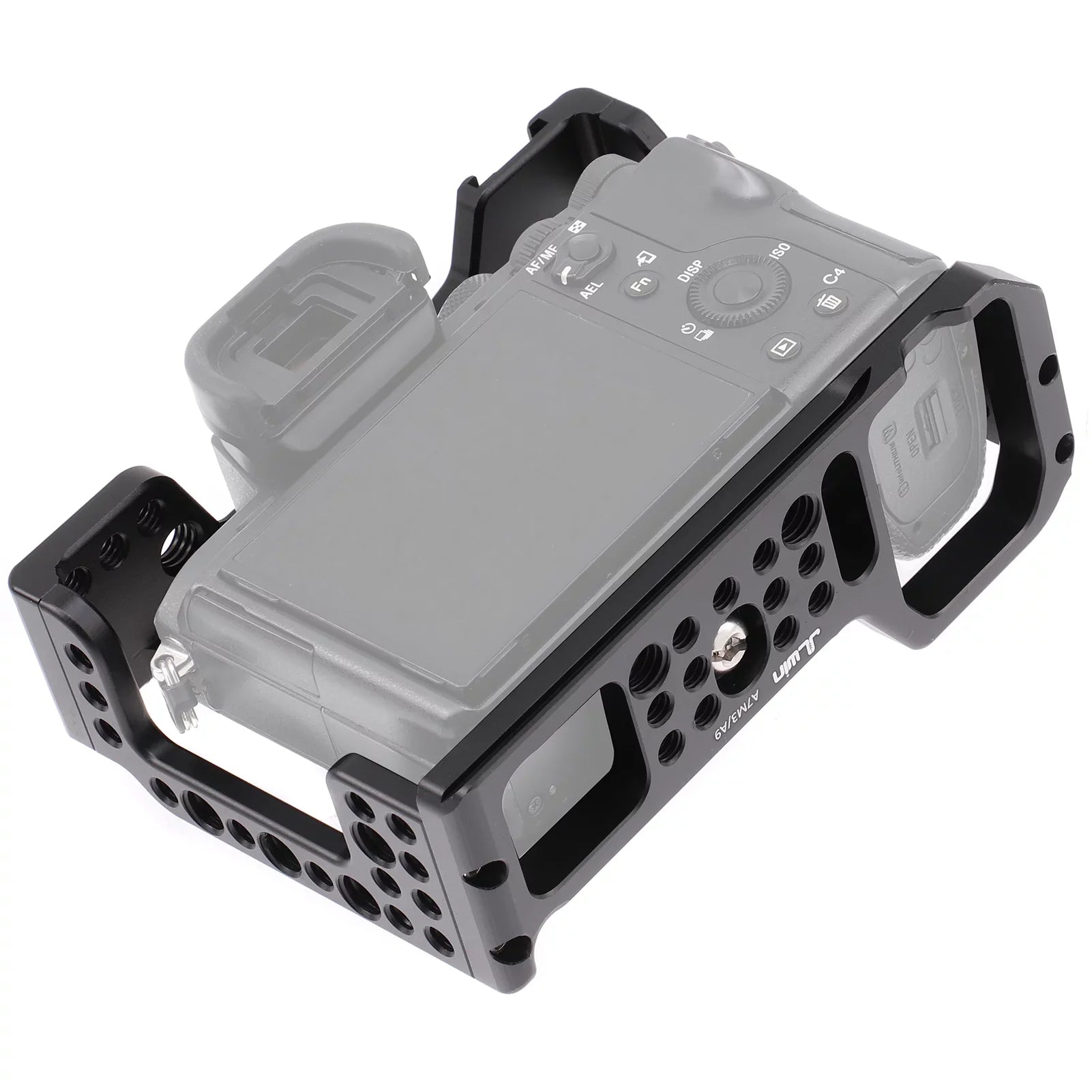 Htovila Camera Cage Aluminum Alloy Video Cage Replacement for Sony A7M3 A7R3 A9 Mirrorless Camera with Cold Shoe Mount 1/4 Inch & 3/8 Inch Screw Holes