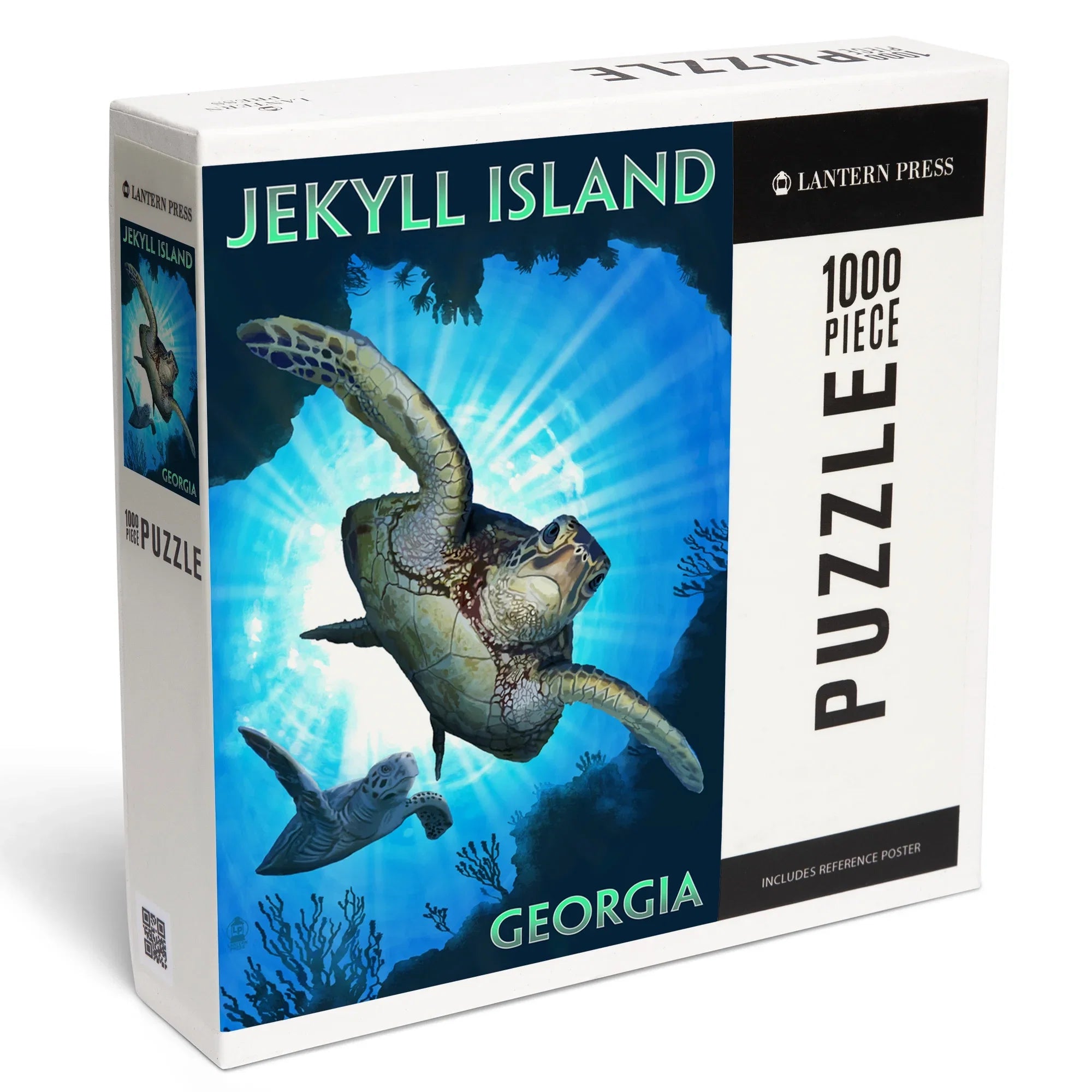 Lantern Press 1000 Piece Jigsaw Puzzle, Jekyll Island, Georgia, Sea Turtle Diving