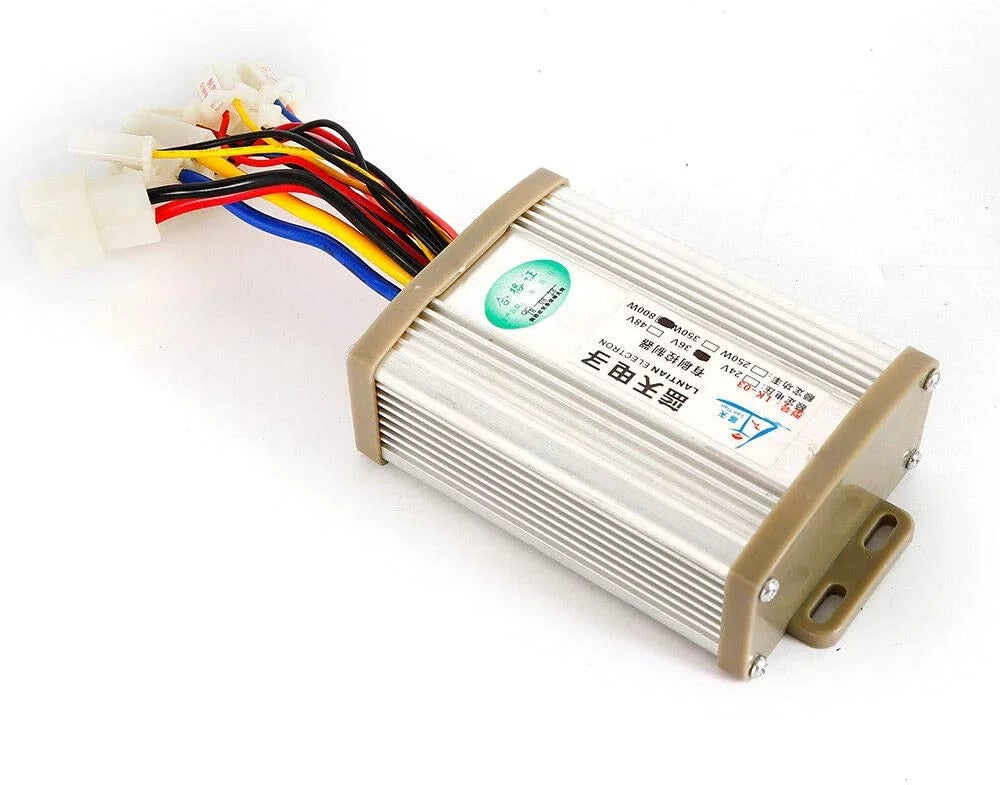 Electric Motor 800W 36V Electric Bike Scooter Motor Engine Unite Motor Brushed Speed Motor Controller Throttle Grip Kit for Trycicle Bicycle E-Scooter Go Kart E-Bike EVO Scooter Extreme Scooter
