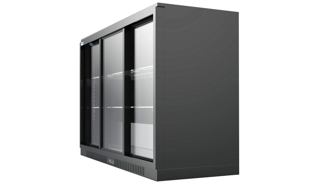 KoolMore 35 in. Three-Door Back Bar Refrigerator – 11.3 Cu. Ft.