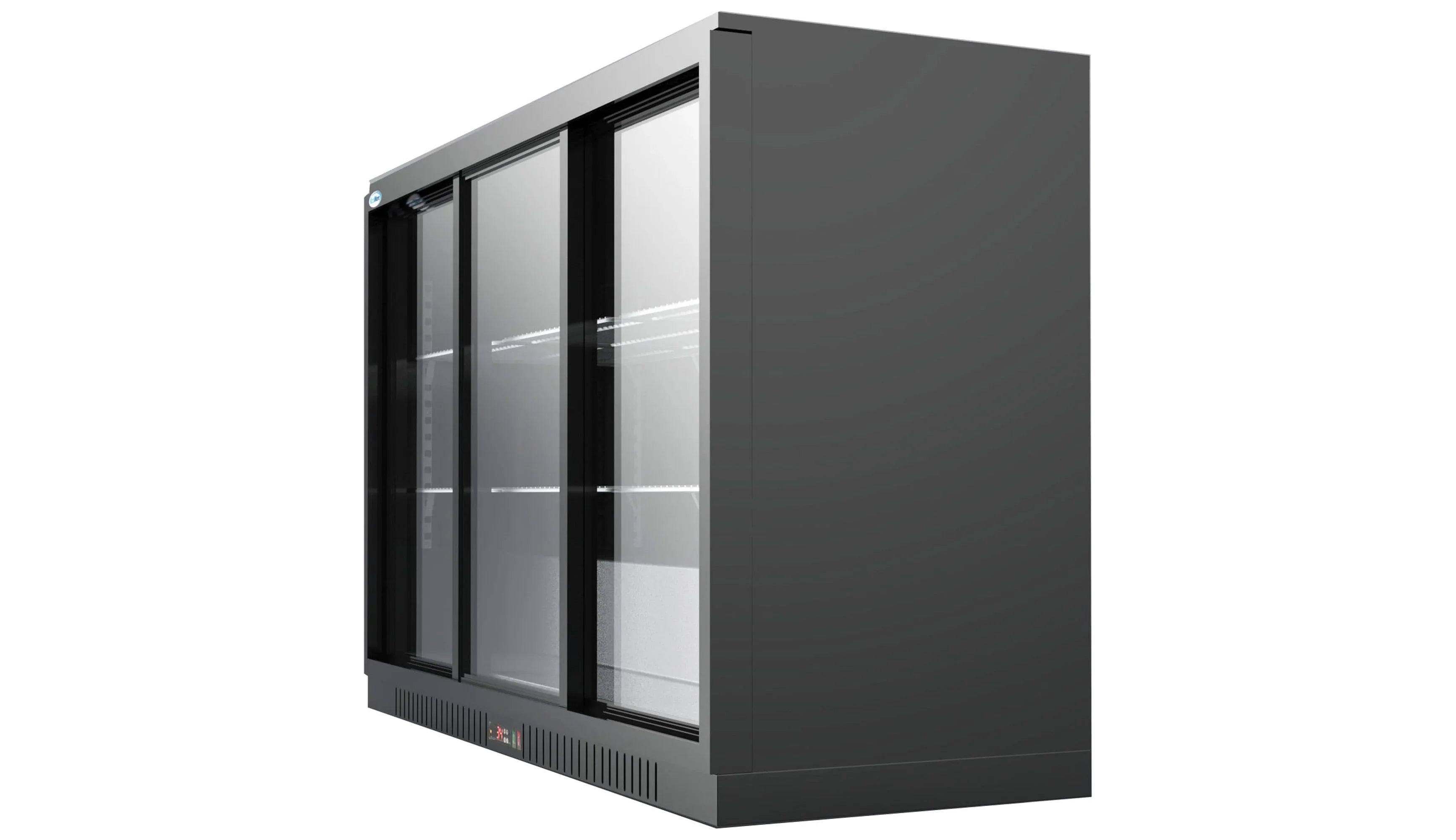 KoolMore 35 in. Three-Door Back Bar Refrigerator – 11.3 Cu. Ft.