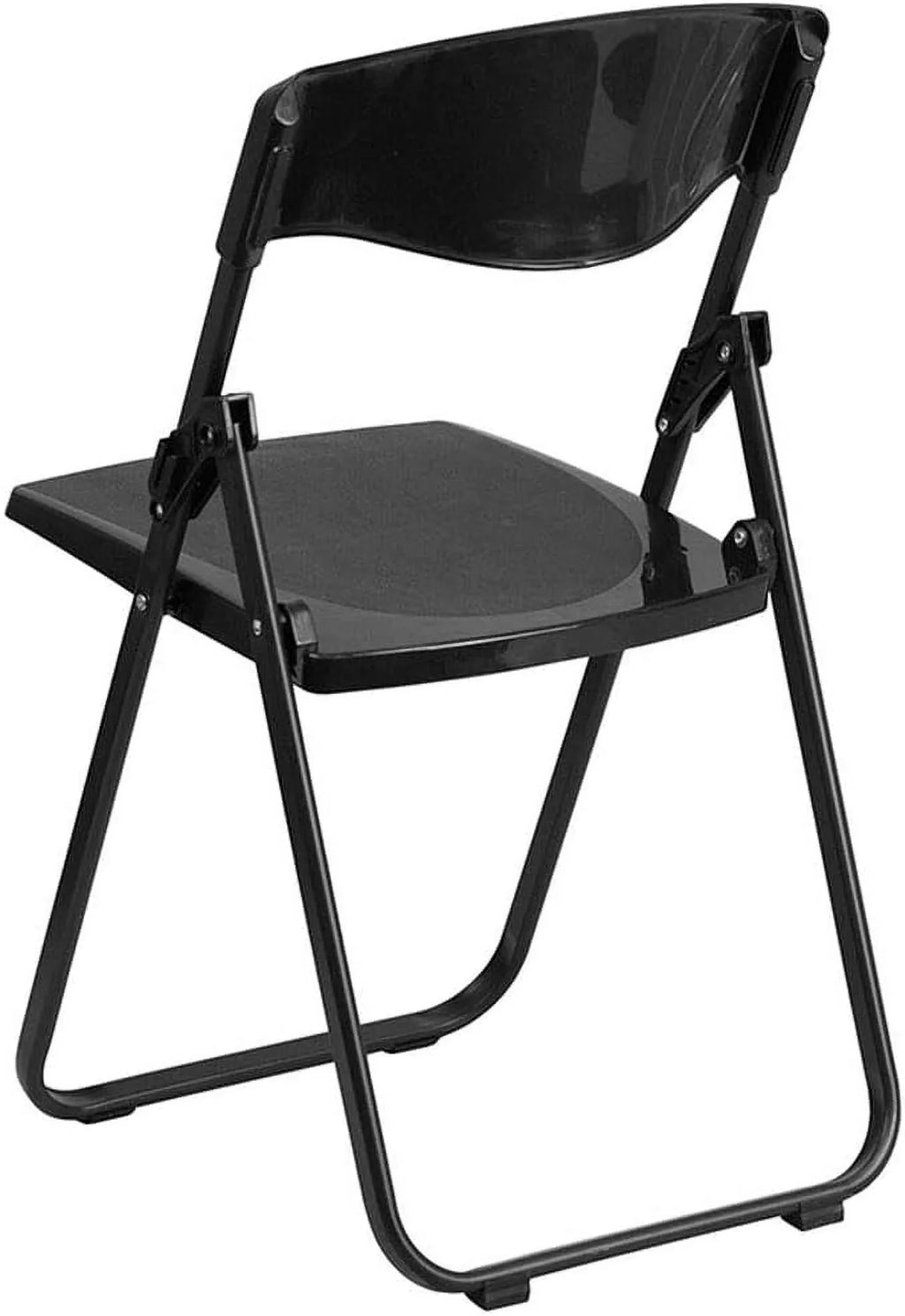 HERCULES Series 500 Lb. Capacity Heavy Duty Black Plastic Folding Chair With Built-In Ganging Brackets