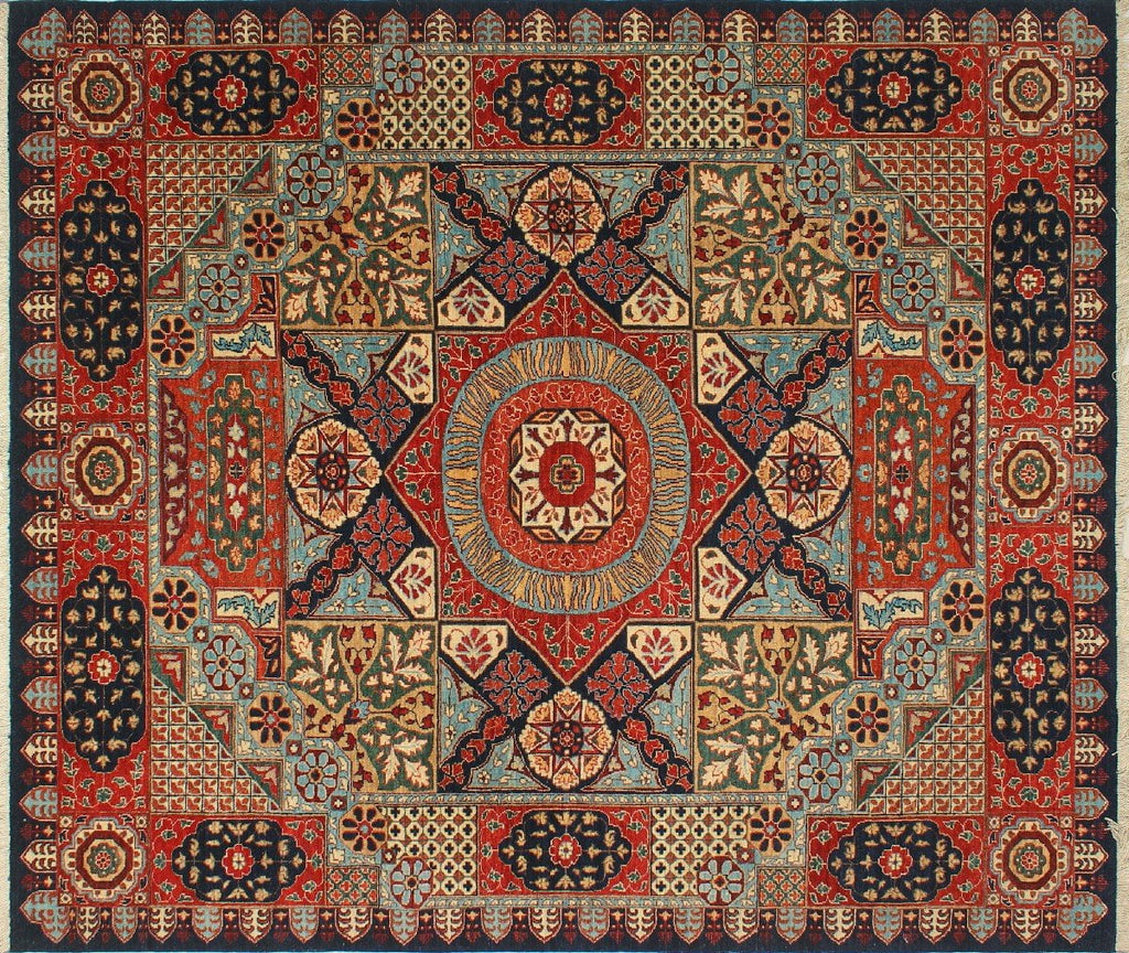 Aria Percival Blue/Red Rug, 8'2" x 9'11"