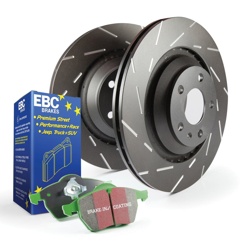 EBC Brakes S2KR2281 S2 Kits Greentuff 2000 and USR Rotors Fits 12-18 500