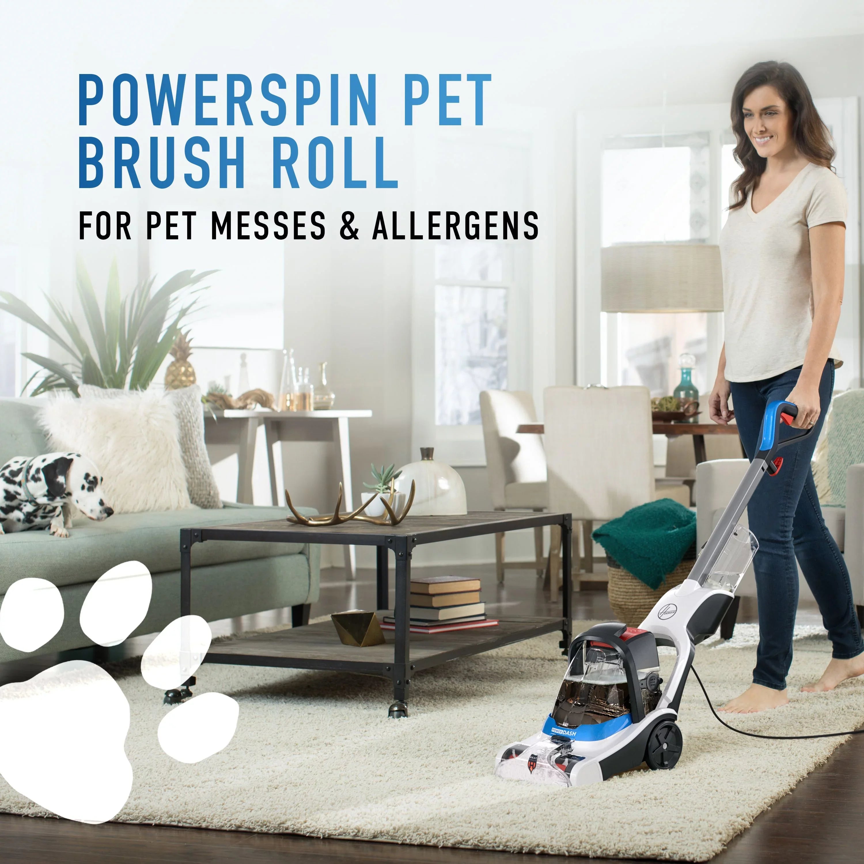 Hoover PowerDash Pet Compact Carpet Cleaner with Antimicrobial Pet Brushes FH50710