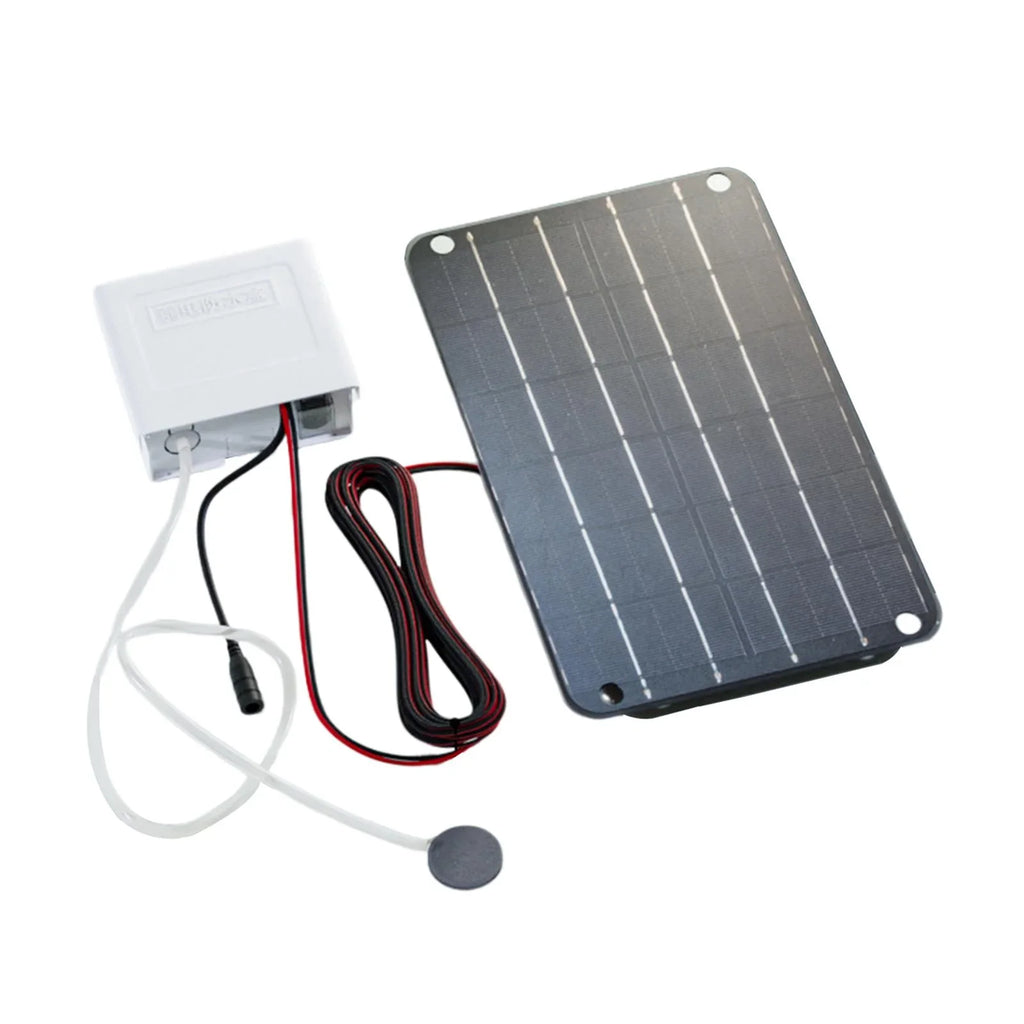 Colaxi Solar Air Pump,Aquarium Air Pump Oxygenator Silent Eco Friendly,6V Solar Pond Aerator Solar Powered Pond Pump for Hydroponics