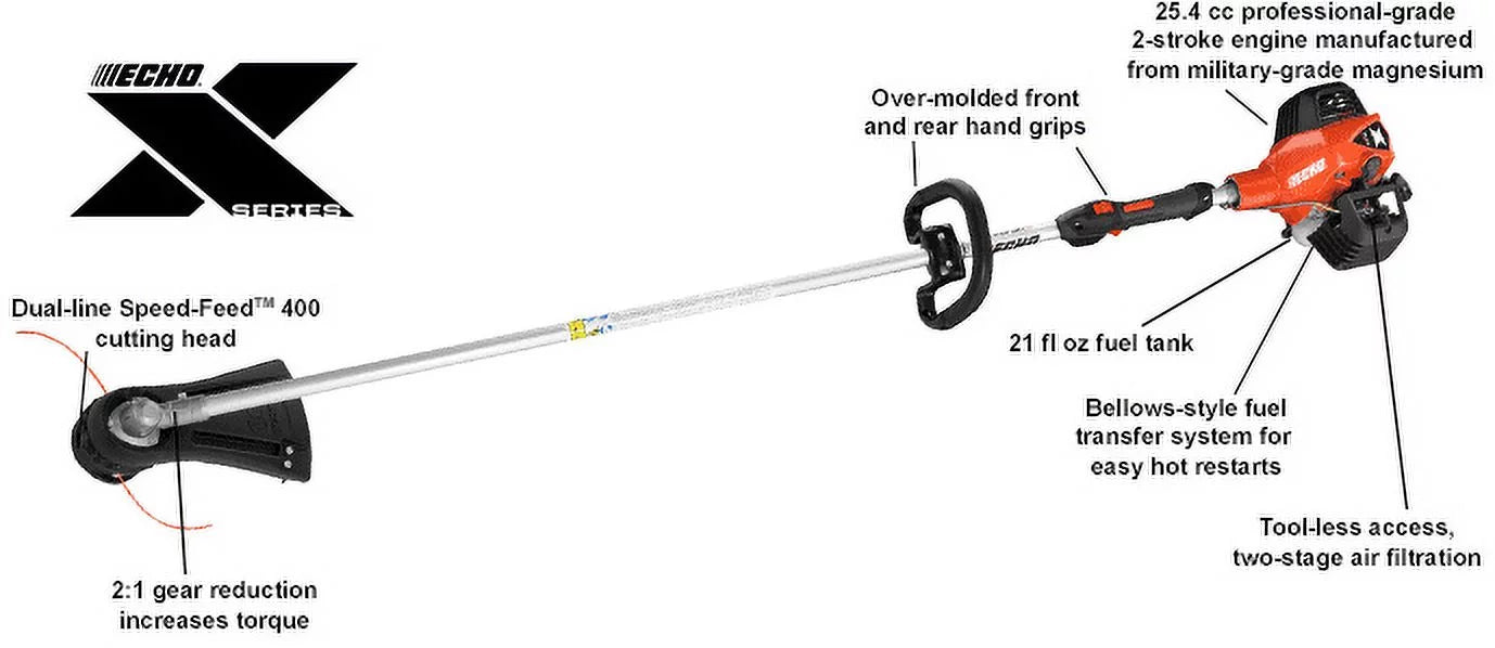 ECHO SRM-2620T LINE TRIMMER HIGH TORQUE 25.4cc ENGINE SPEED FEED HEAD