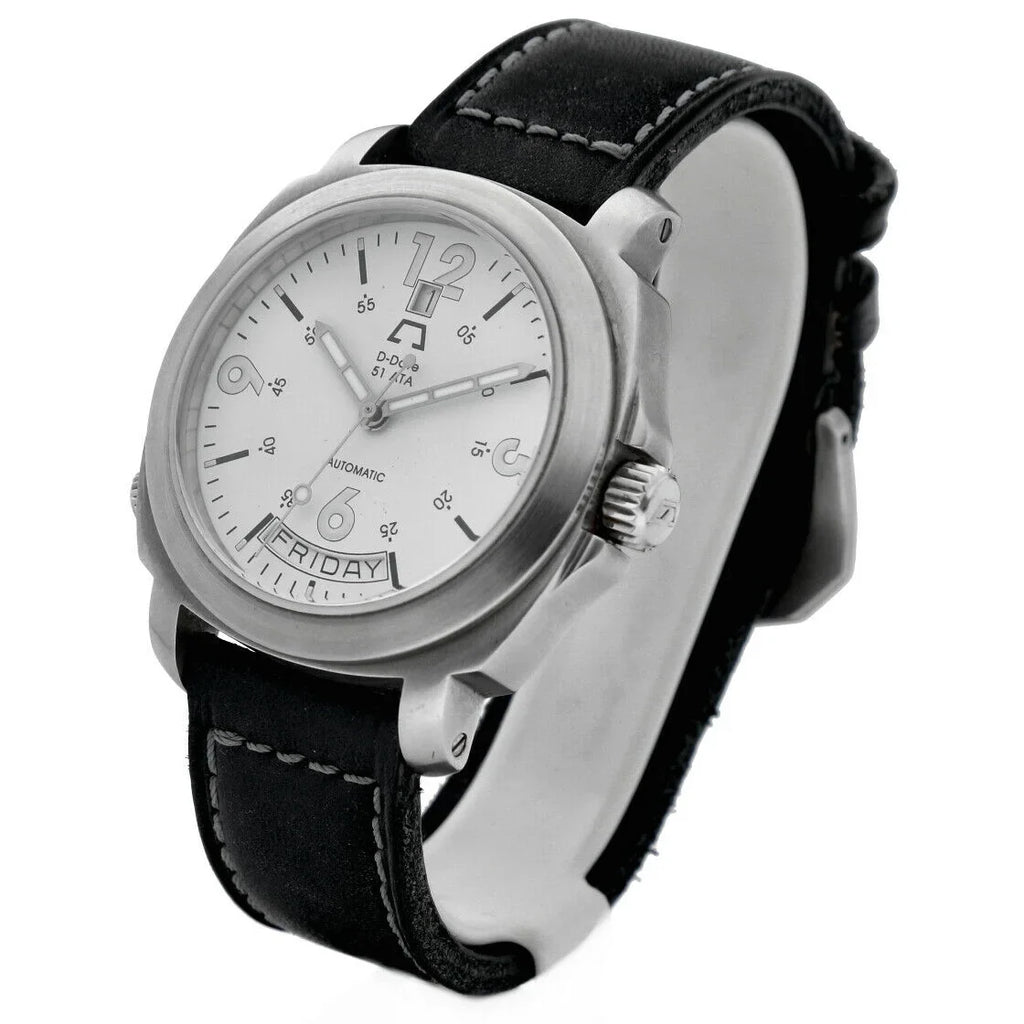 Anonimo D-Date 51ETA 2006 Day Date Ivory Dial Leather 43mm Automatic Men's Watch
