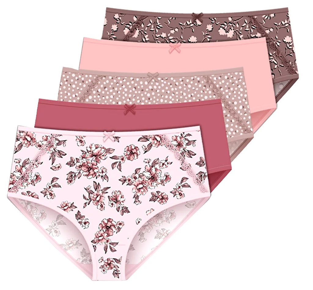 Delta Burke Women's Stretch Microfiber Brief Panties 5-Pack Size 7