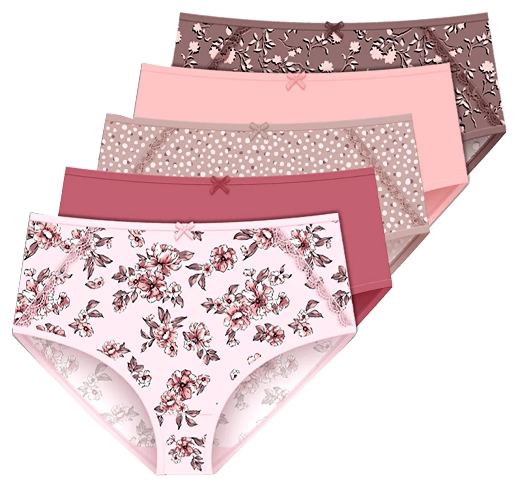 Delta Burke Women's Stretch Microfiber Brief Panties 5-Pack Size 7