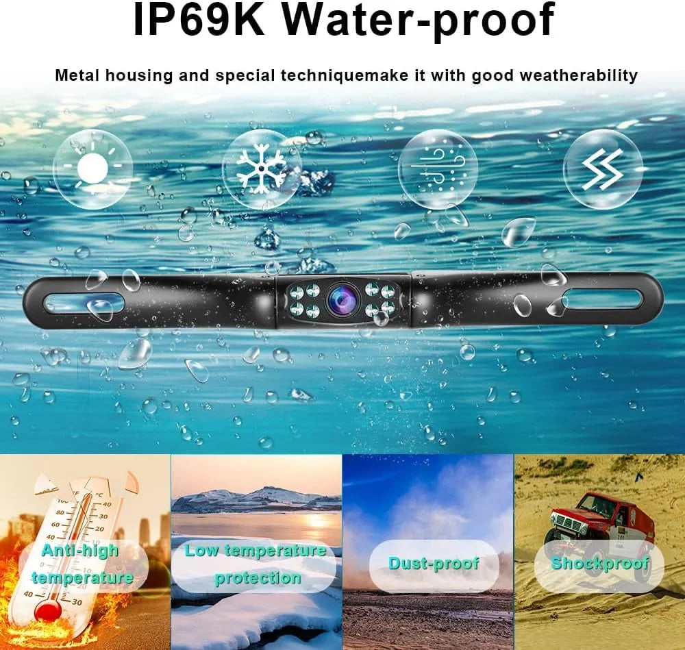 Car Backup Camera Rear View Camera Ultra HD Night Vision,podofo HD Waterproof License Plate Rear Reverse Camera