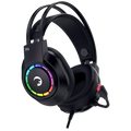 GAMEPOWER Voldon USB Gaming Headset - 7.1 Virtual Surround Sound, Wired Led Headphones with 50MM Drivers, Comfort Design, 360 Spatial Audio, Noise Cancelling Mic for PC, PS4, PS5, Playstation, Black