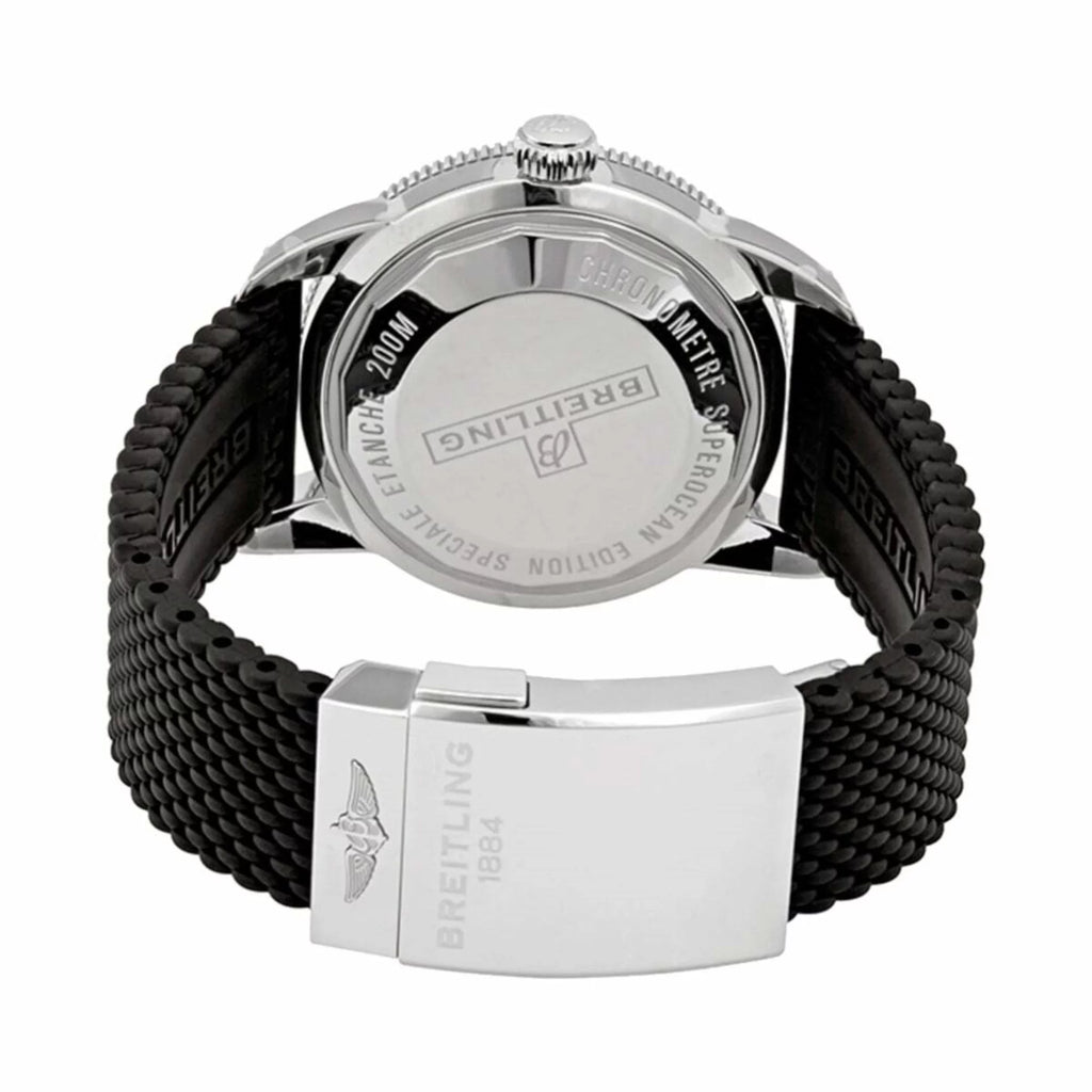 Breitling AB2030121B1S1 Superocean Heritage II Black Dial Men's Rubber Chronometer Watch Black - 44 mm