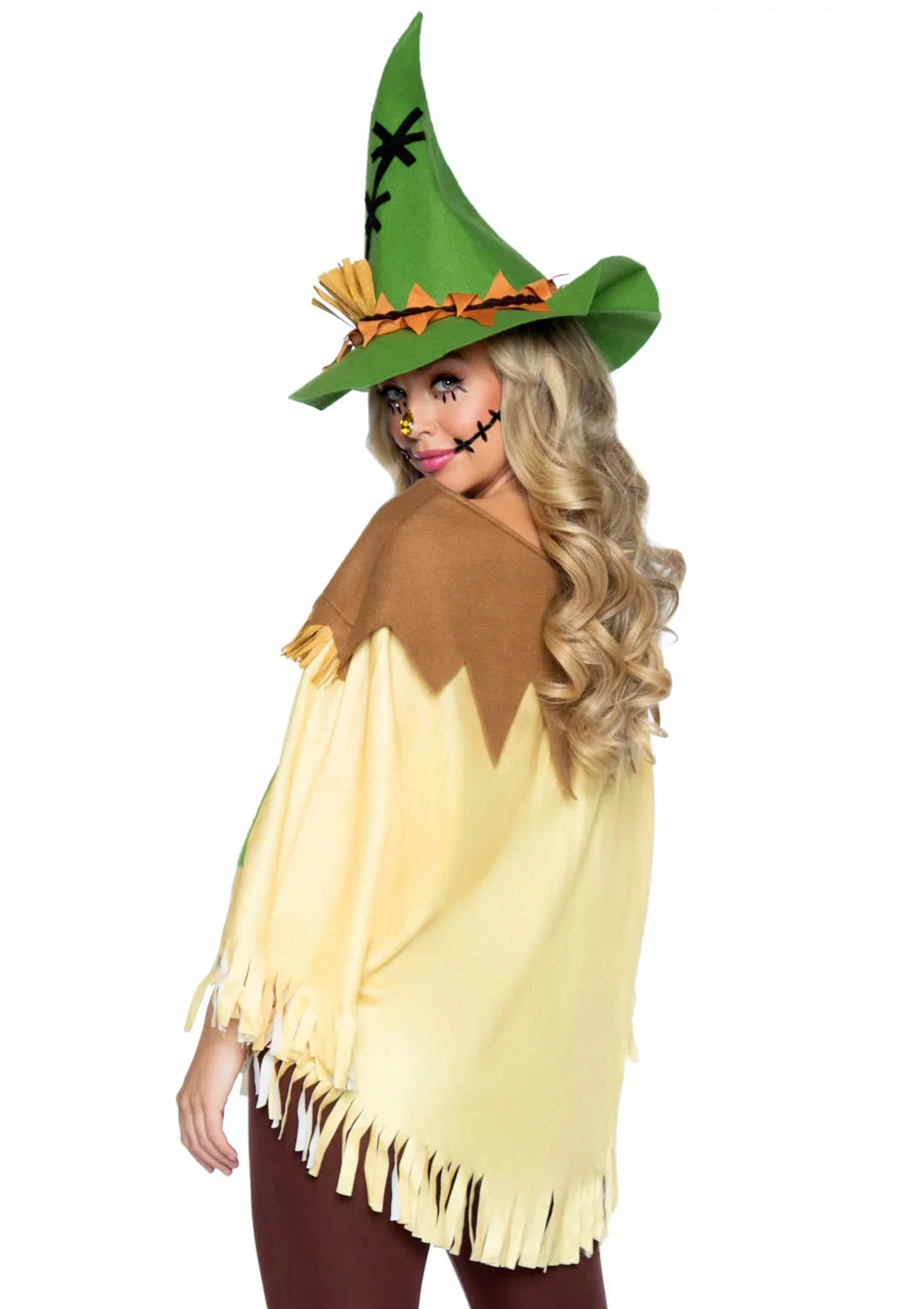 Leg Avenue Womens Halloween Costume Scarecrow Poncho Set