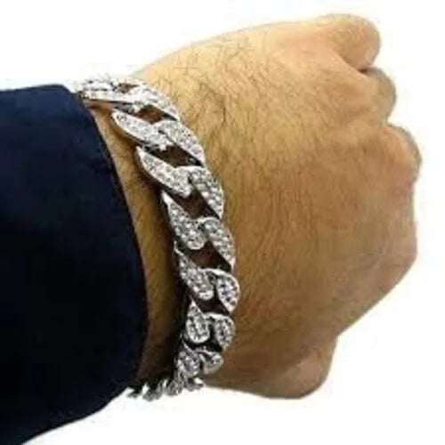 Charles Raymond Big Bling Watch Inspired by Hip Hop - Men's Iced Out Timepiece- Diamond Rhinestones on Blast - ST10311 MB SLV Blue -C