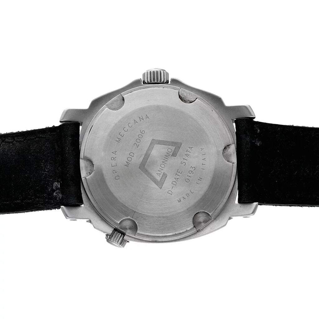 Anonimo D-Date 51ETA 2006 Day Date Ivory Dial Leather 43mm Automatic Men's Watch