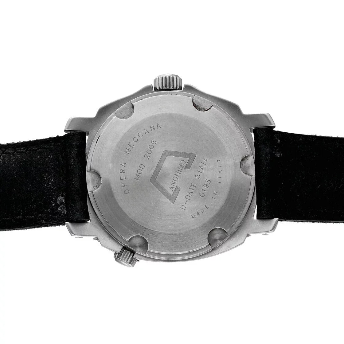 Anonimo D-Date 51ETA 2006 Day Date Ivory Dial Leather 43mm Automatic Men's Watch