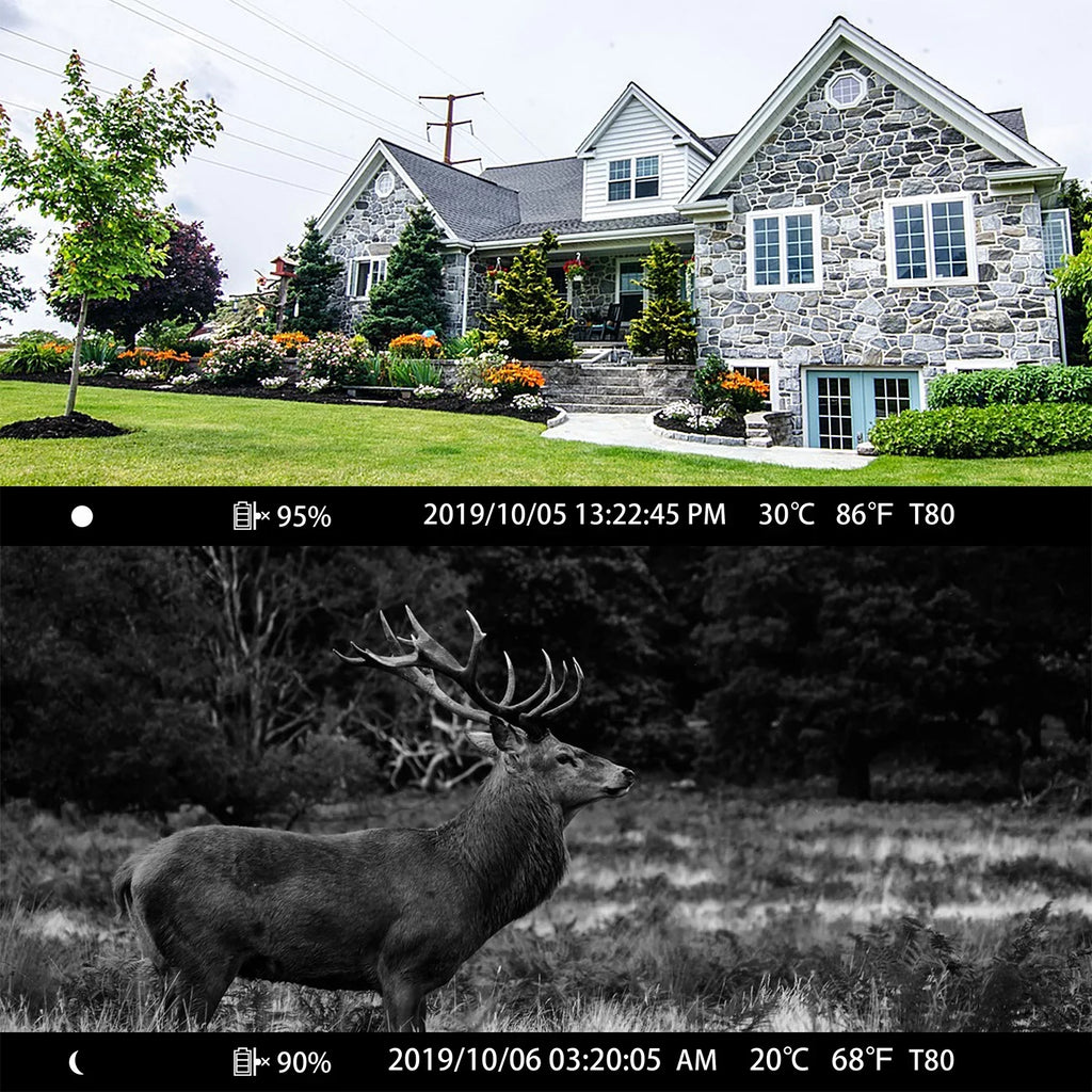 CAMPARK WiFi Trail Camera 30MP 1296P Bluetooth Hunting Game Camera with Infrared Night Vision Motion Activated Trail Camera with IP66 Waterproof for Wildlife Monitoring