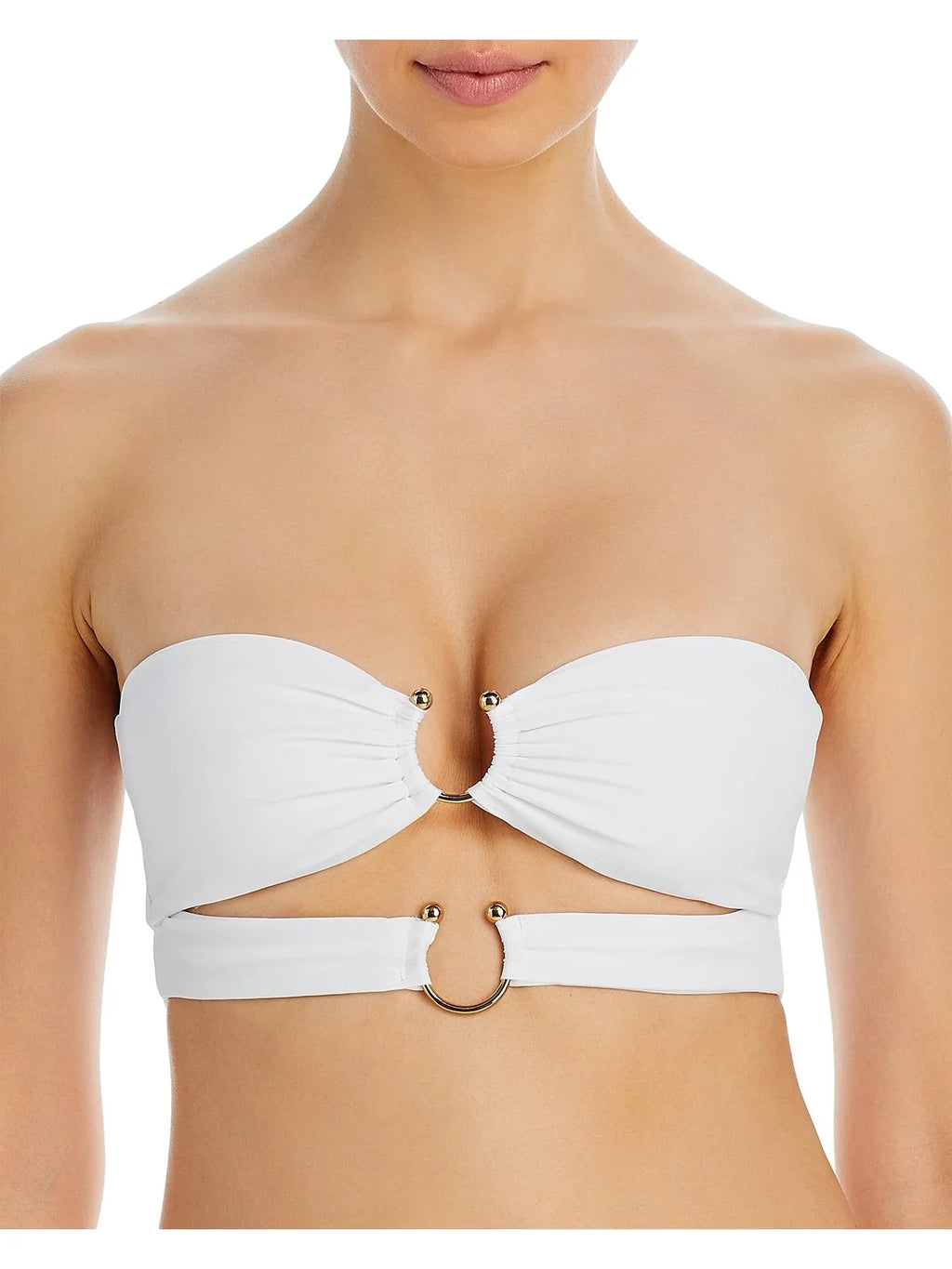 JADE Swim Womens Eva Top Solid Nylon Bikini Swim top