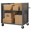 Durham 3ST-EX3660-1AS-95 3 Sided Mesh Stock Truck with Shelves - 60 x 36 x 57 in.