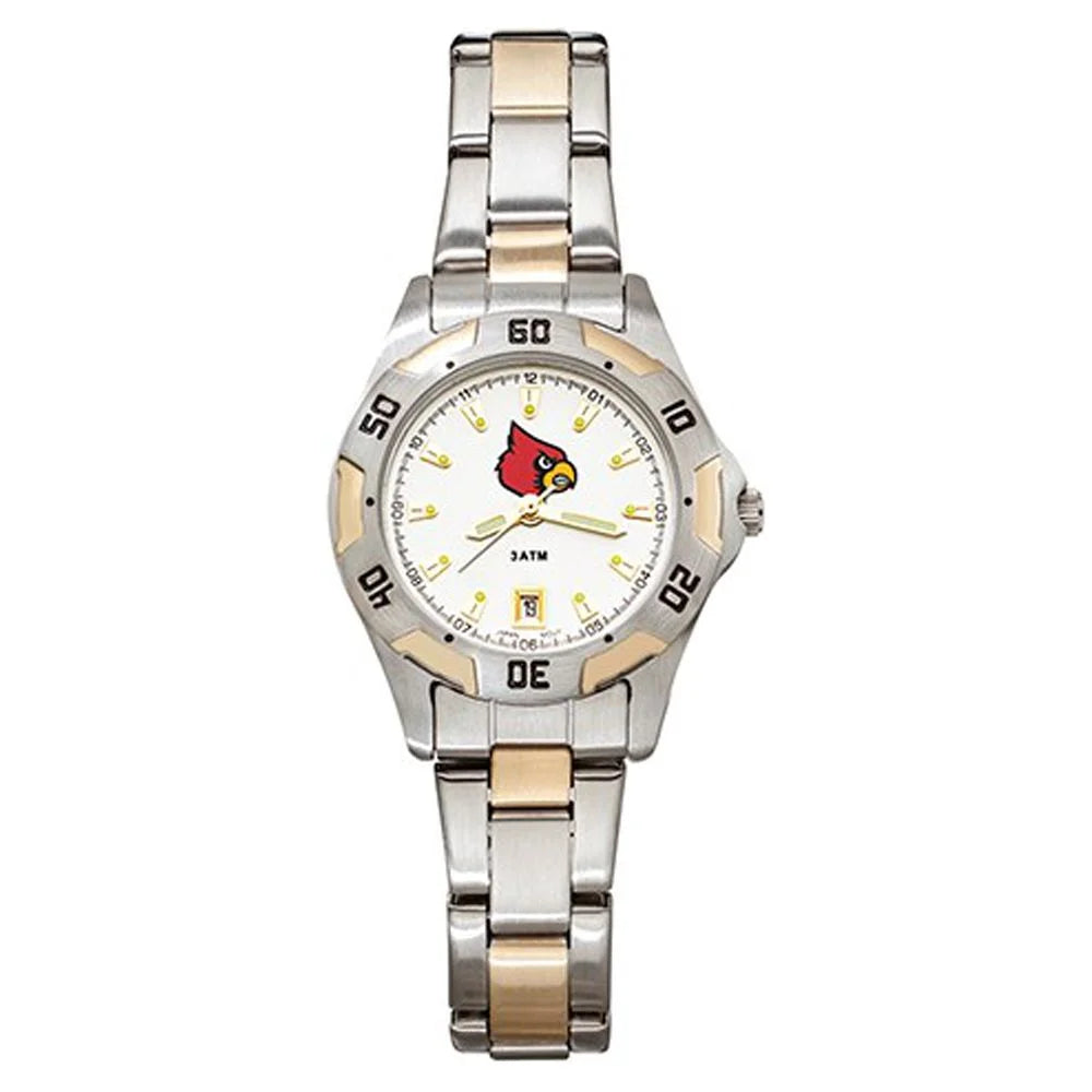 UNIV OF LOUISVILLE ALL-PRO WOMEN'S TWO-TONE WATCH W/BRACELET #Q-UL154