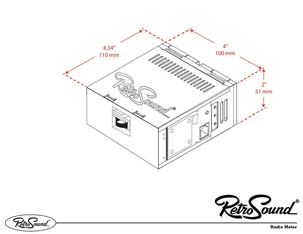 RetroRadio Compatible with 1977-85 Mercury Capri Features Include Bluetooth, AUX, AM/FM LACB-M1-121-03P-73PMC3