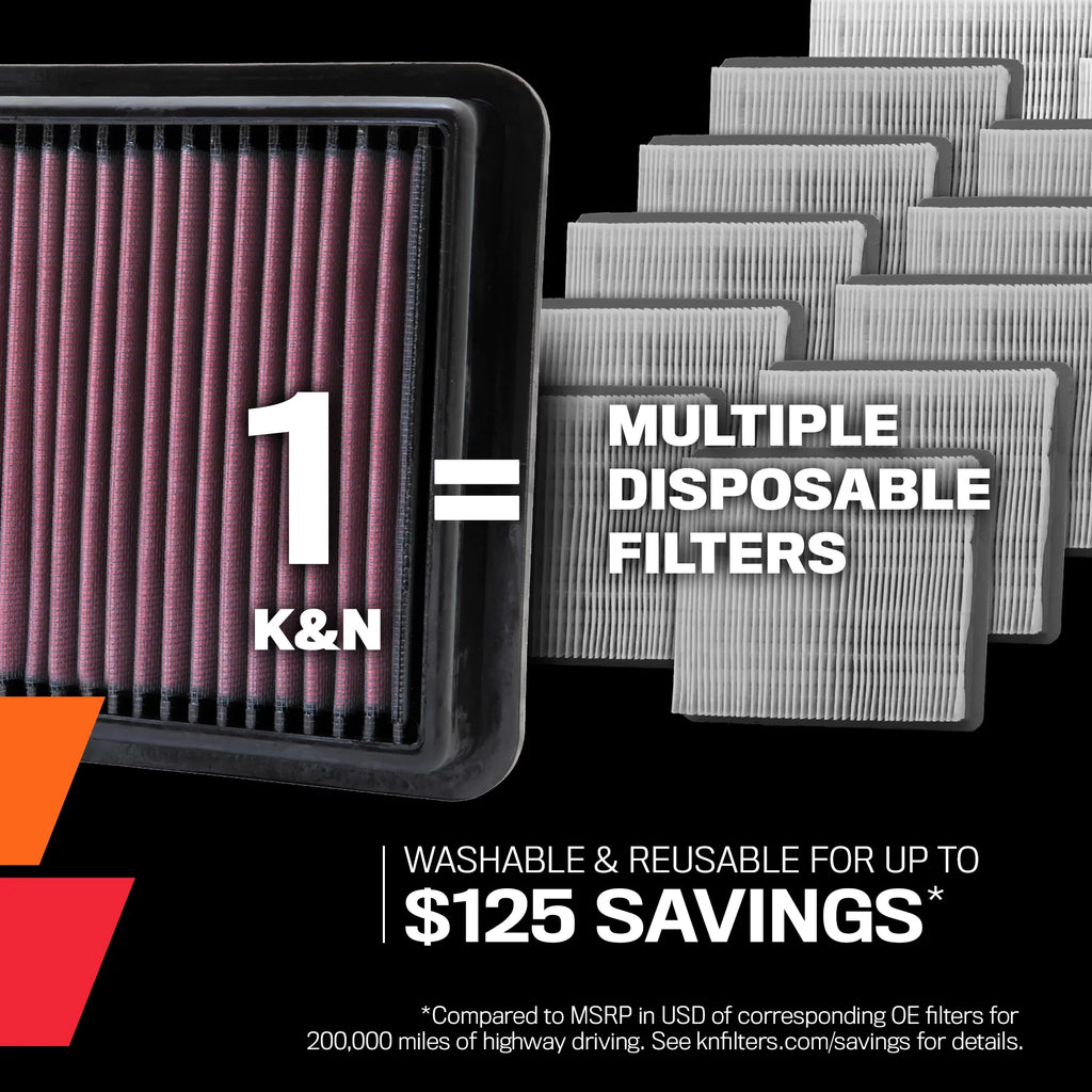K&N 33-2154 High Performance Replacement Air Filter