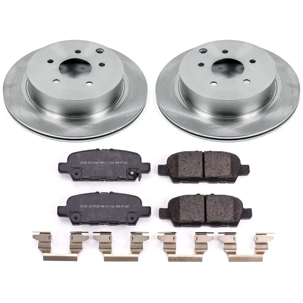 Power Stop Rear Stock Replacement Brake Pad and Rotor Kit KOE8021 Fits 2019 Infiniti QX60