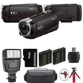 Sony HDR-CX405 HD Handycam + Extra Battery + Flash - 64GB Kit