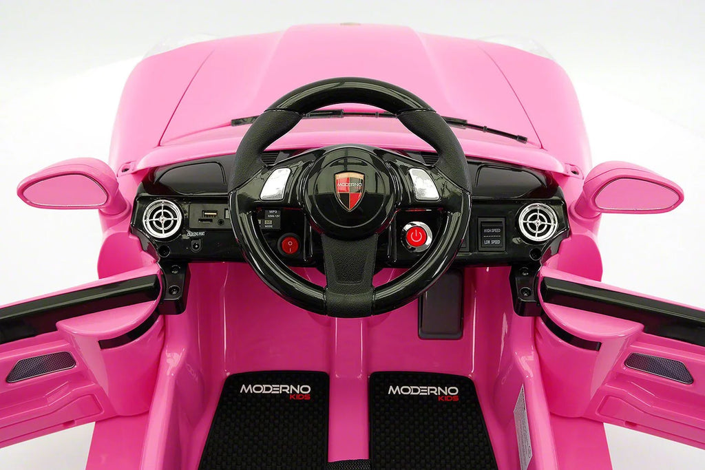 Moderno Kids Pink 12 V Kiddie Roadster Powered Ride-On