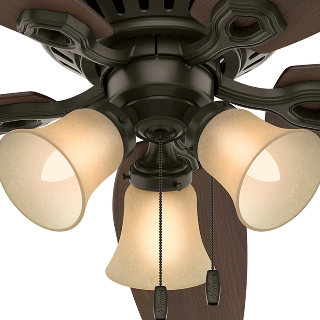 Hunter Fan Company Builder Low Profile 52" Ceiling Fan w/ Pull Chain, Snow White