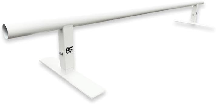 OC Ramps 8ft Round Skate Rail - Glow in The Dark Skateboard Rail for Grinding - Adjustable Height Metal Skateboarding Obstacle Great for BMX, Scooters, Snowboard and Inline Skaters as Well