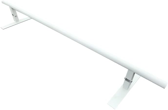 OC Ramps 8ft Round Skate Rail - Glow in The Dark Skateboard Rail for Grinding - Adjustable Height Metal Skateboarding Obstacle Great for BMX, Scooters, Snowboard and Inline Skaters as Well