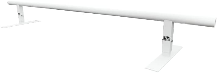 OC Ramps 8ft Round Skate Rail - Glow in The Dark Skateboard Rail for Grinding - Adjustable Height Metal Skateboarding Obstacle Great for BMX, Scooters, Snowboard and Inline Skaters as Well