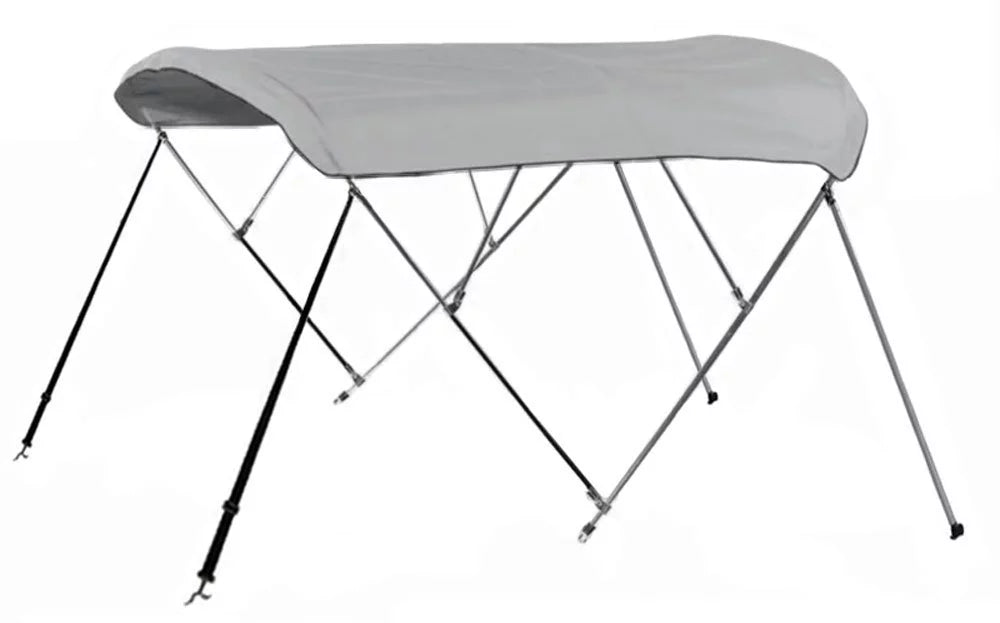 New Pontoon Bimini Top Boat Cover 4 Bow 54" H 67" - 72" W 8 ft. Long Gray