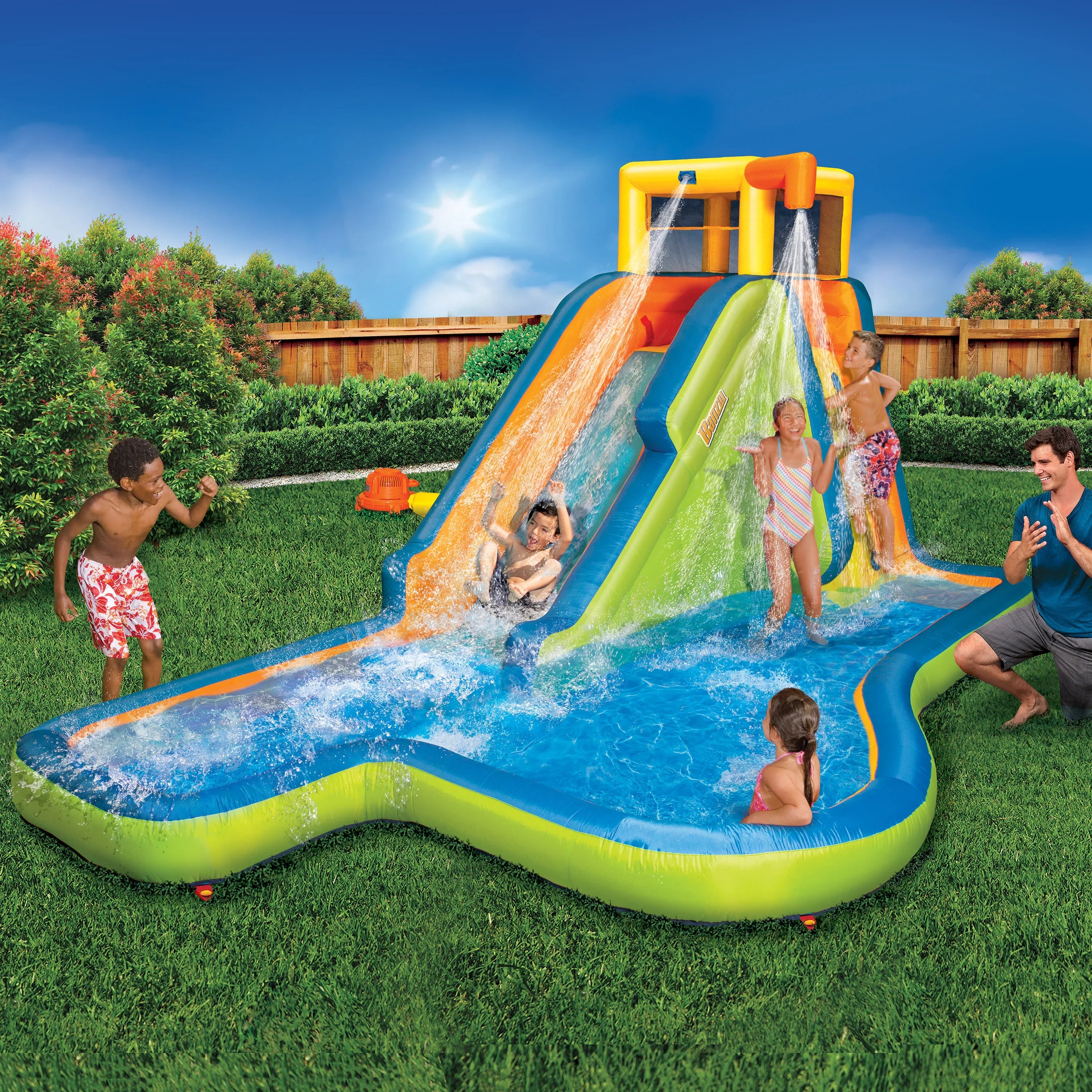 Banzai Inflatable Slide 'N Soak Splash Part Water Park