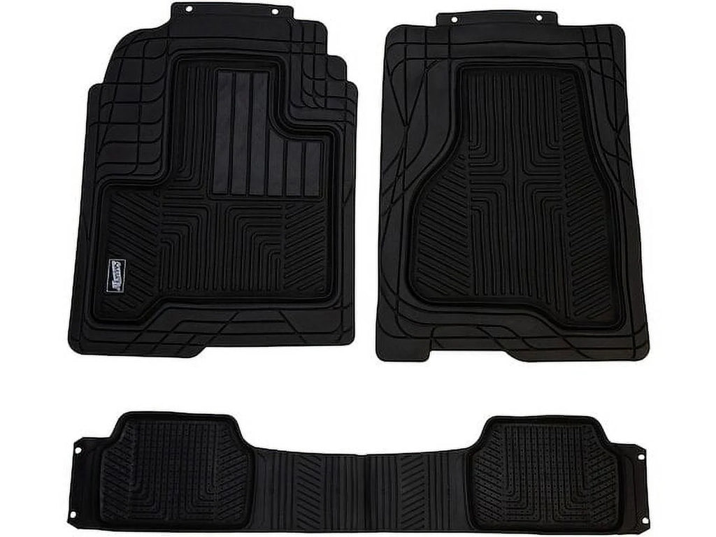 Floor Mat Set 3 Piece - Compatible with 1991 - 2018 Ford Explorer 1992 1993 1994 1995 1996 1997 1998 1999 2000 2001 2002 2003 2004 2005 2006 2007 2008 2009 2010 2011 2012 2013 2014 2015 2016 2017