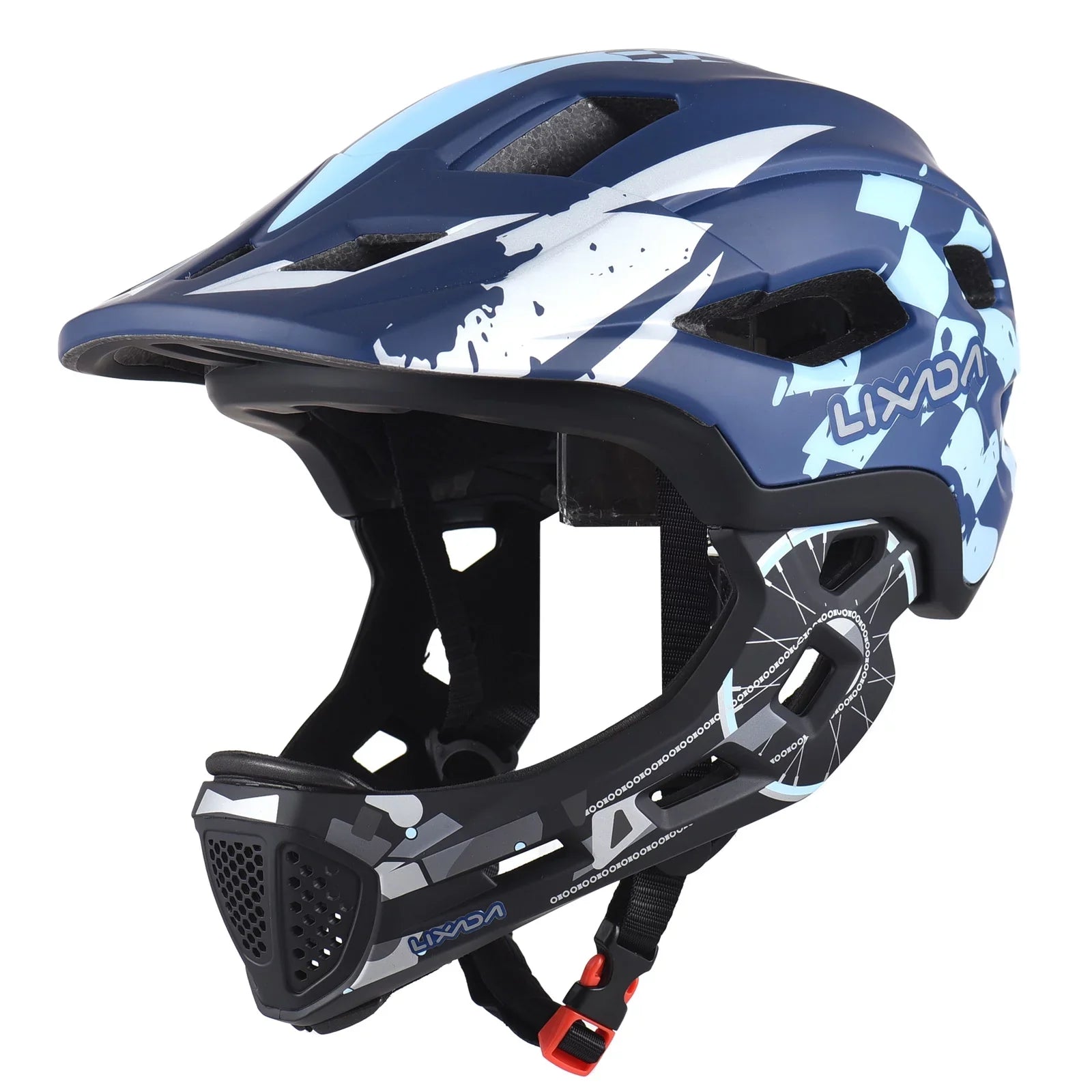Lixada Kids Bike Helmet Adjustable breathable Detachable Full Face Helmet ,toddler helmet for Children Bicycle, Skateboard, Scooter, Protective Gear(Blue)