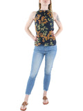Ramy Brook Womens Ruffled Floral Print Blouse