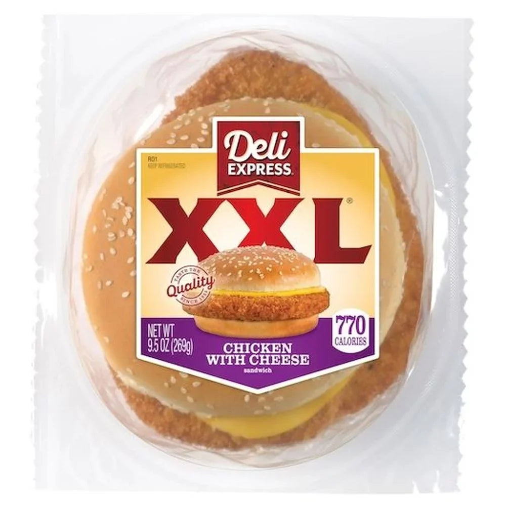 Deli Express XX Large Chicken with Cheese Sandwich -- 6 per case