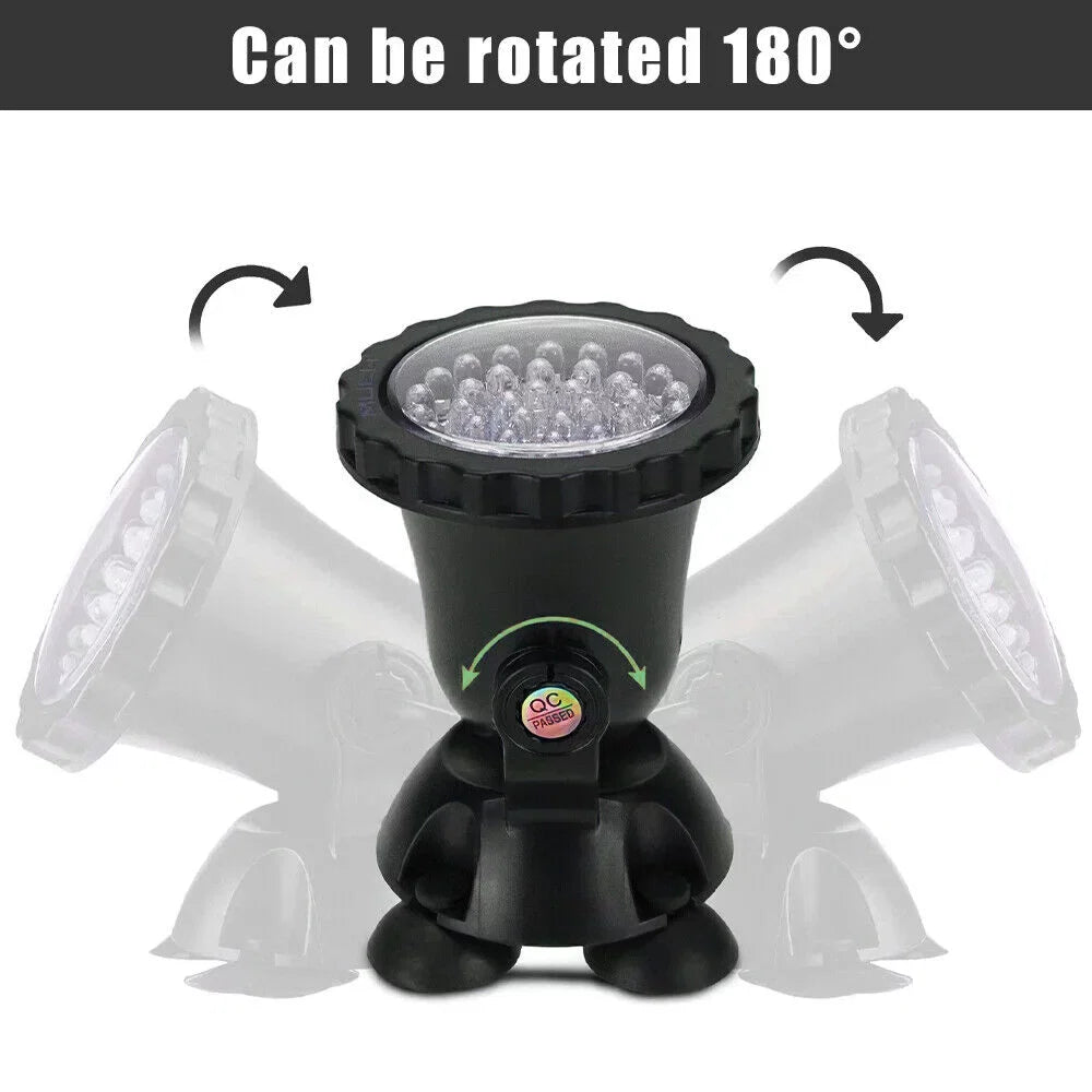 LED Pond Light, Submersible LED Lights RGB Underwater Lights Color Changing Spotlight Outdoor Remote Control IP68 Waterproof Fish Tank Lights Fountain Lights for Aquarium Tank Pool
