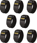Cinch Straps, 2" x 12" (8 Pack) Elastic Hook and Loop Storage Strap for Extension Cord, Cable, Cord Wrap, Rope
