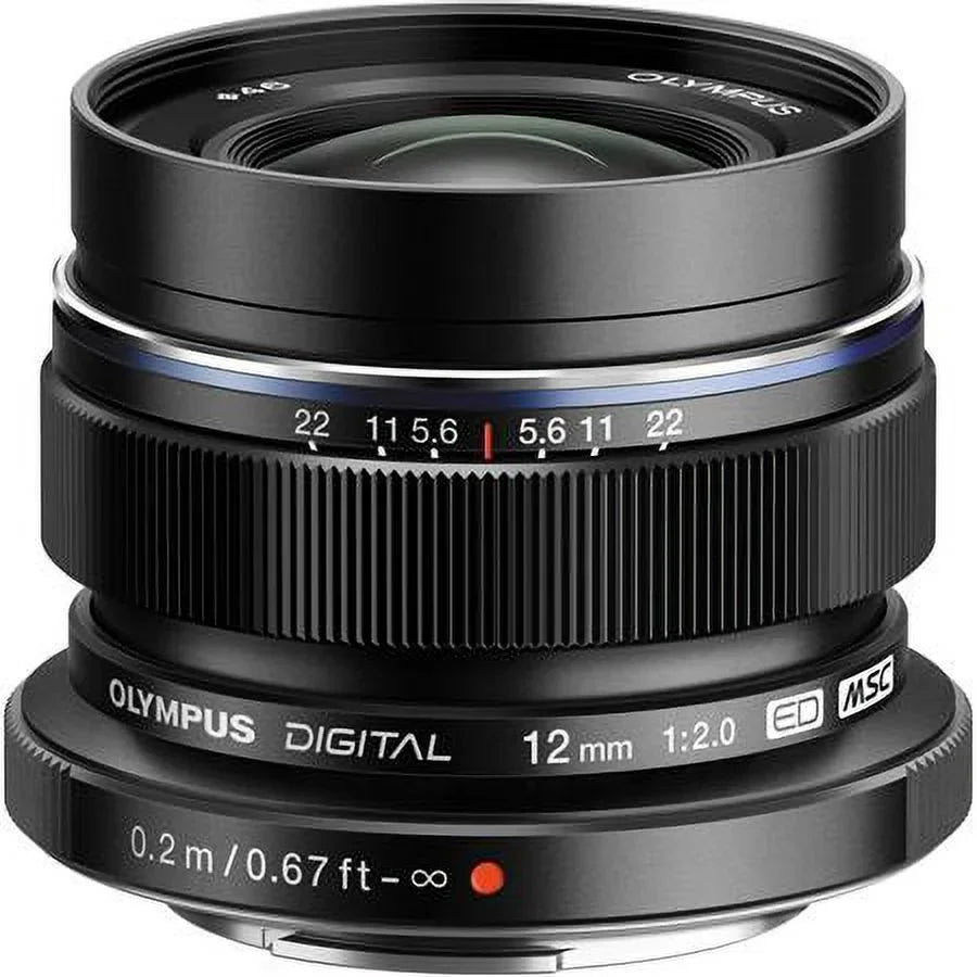 OM-5 Mirrorless Digital Camera with M.Zuiko Digital ED 12mm f/2 Lens, Black
