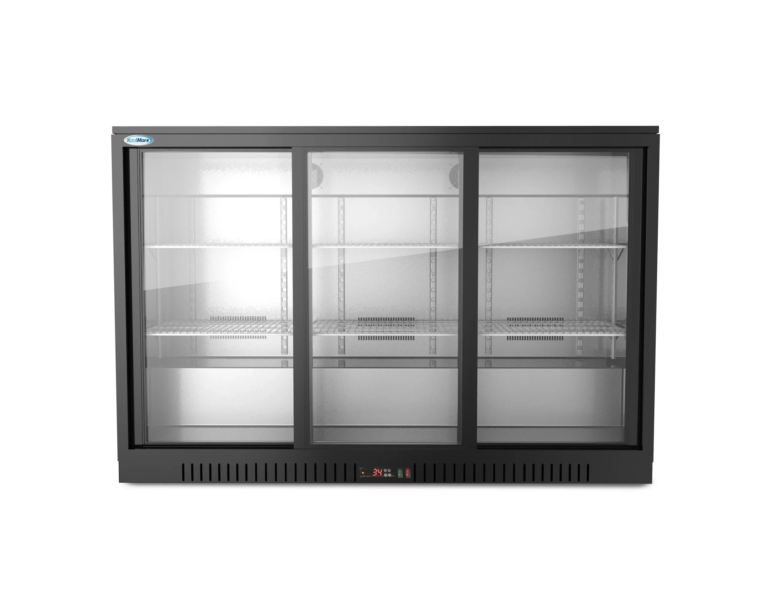 KoolMore 35 in. Three-Door Back Bar Refrigerator – 11.3 Cu. Ft.