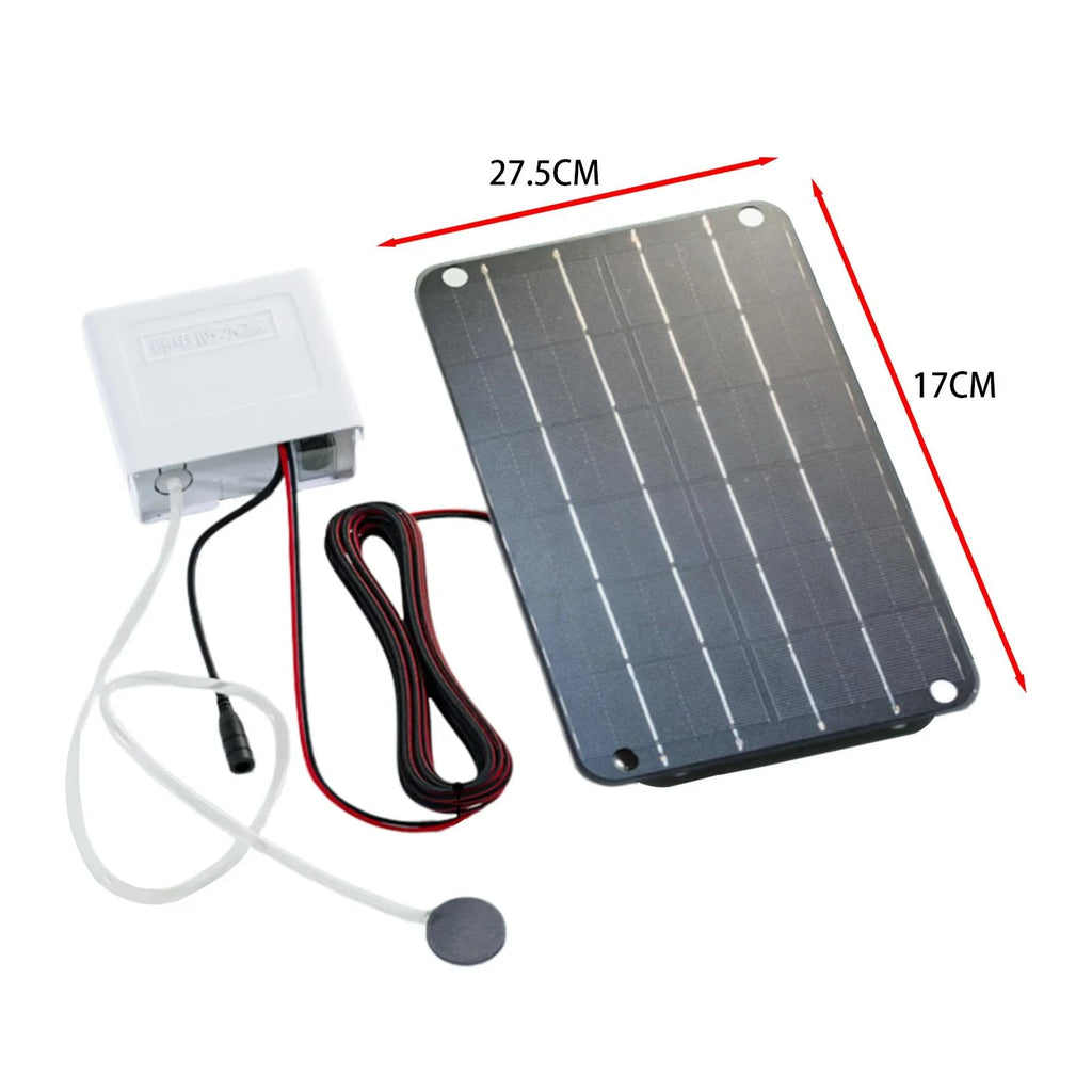 Colaxi Solar Air Pump,Aquarium Air Pump Oxygenator Silent Eco Friendly,6V Solar Pond Aerator Solar Powered Pond Pump for Hydroponics