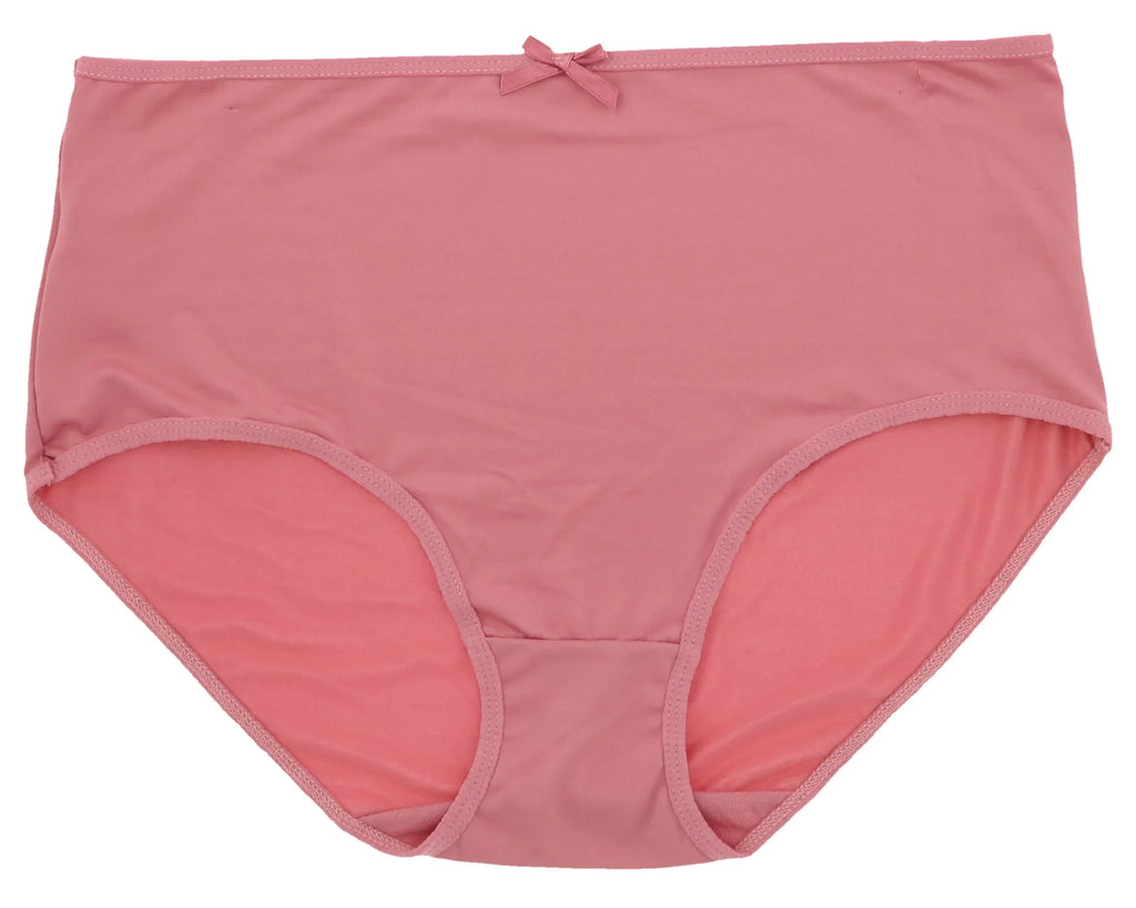 Delta Burke Intimates Women's Plus Size Sexy Classic High Rise Brief Panties (5Pr) (Large, Pink Floral Dots)