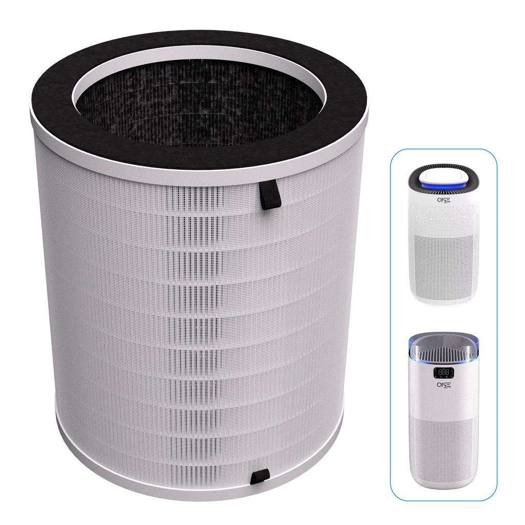 One Products 3-Phase Air Filter, 8.46 inch Width, H13 Merv 17 True Hepa Filter Replacement