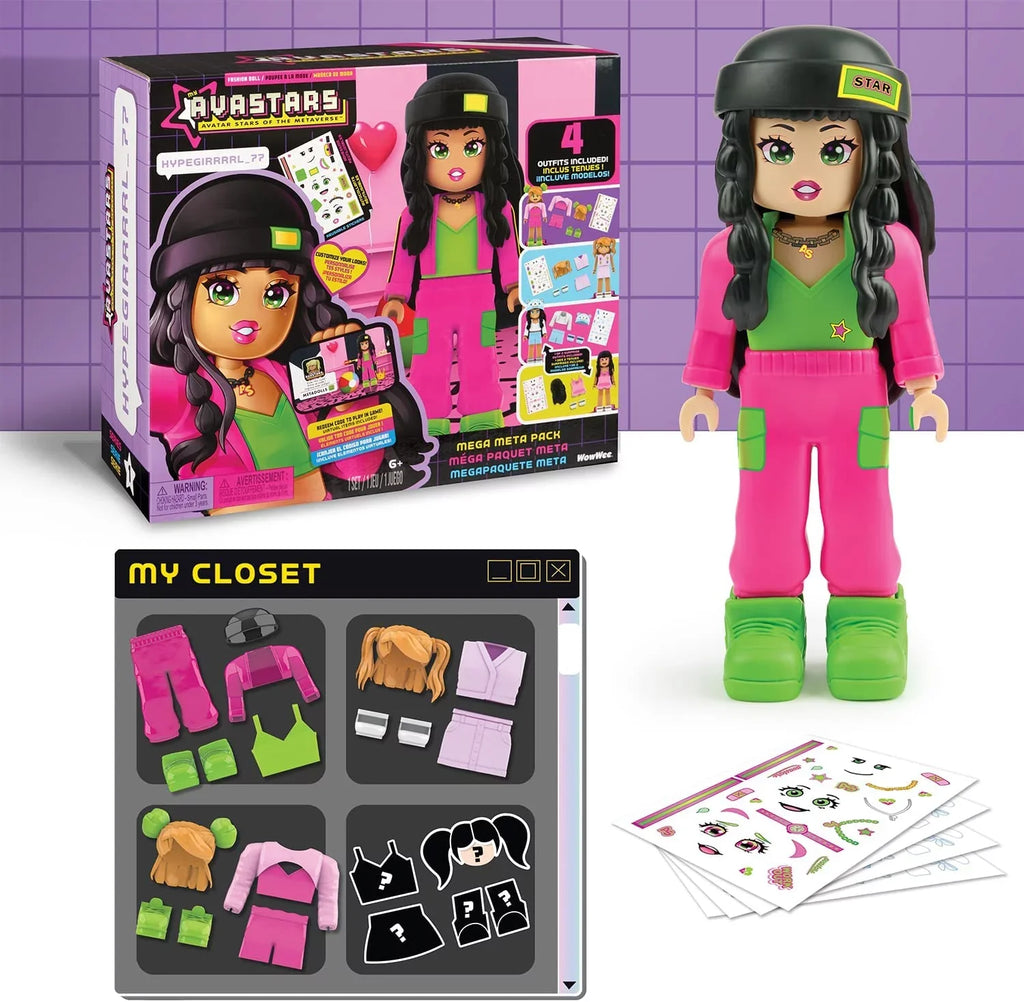 My Avastars Fashion Doll - HypeGirrrrl_77 + 3 Bonus Outfits: Meta Mega Look Pack