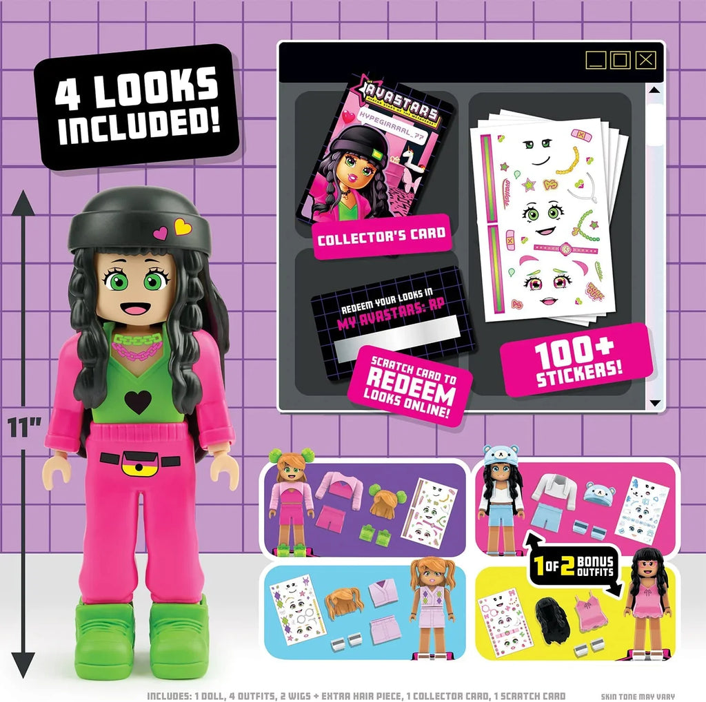 My Avastars Fashion Doll - HypeGirrrrl_77 + 3 Bonus Outfits: Meta Mega Look Pack